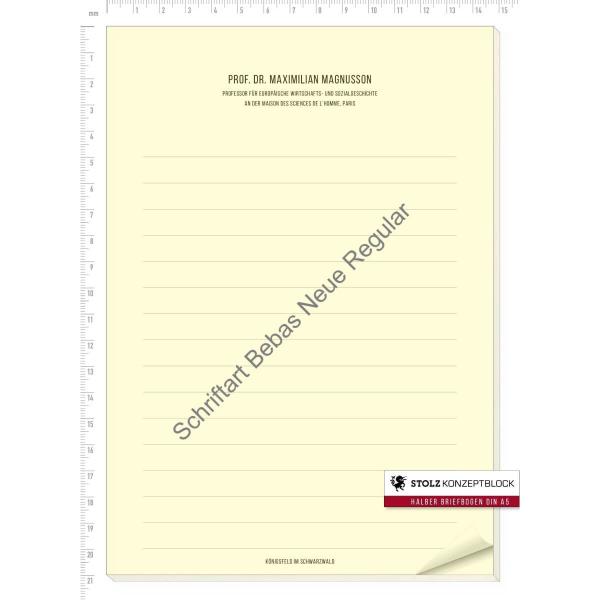 STOLZ Konzeptblock A5 liniert (Bebas Neue Regular)